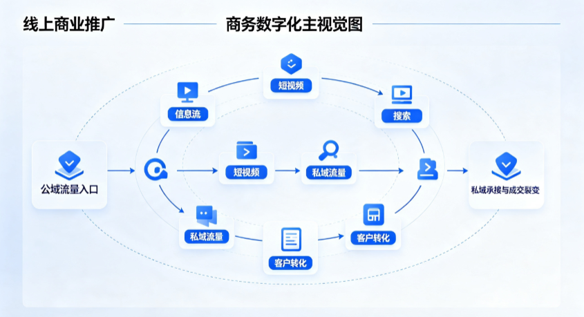 惠民县线上商业推广怎么做？全域流量闭环搭建与低成本转化实战指南